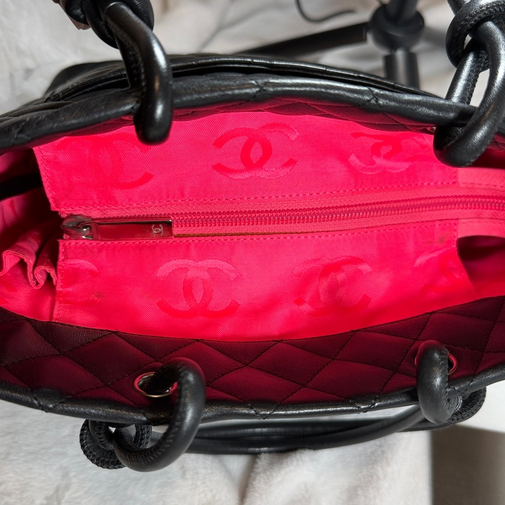 CHANEL Calfskin Quilted Small/Medium Cambon Tote - Picture 8 of 11
